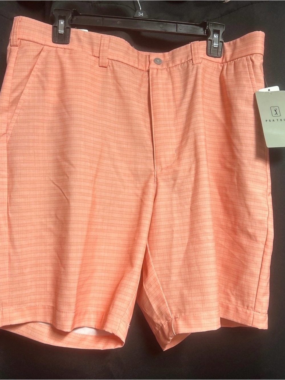 PGA Tour Men's Performance Golf Shorts Size 36 Shell Pink